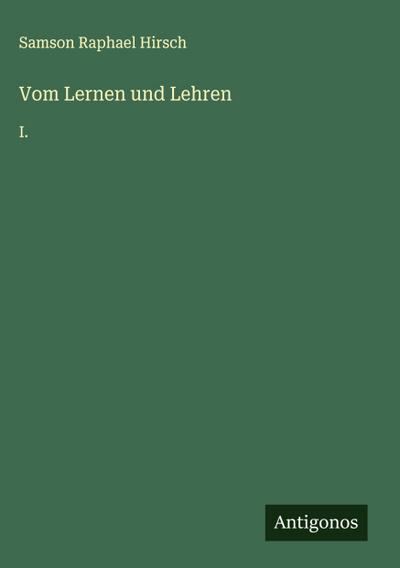 Vom Lernen und Lehren