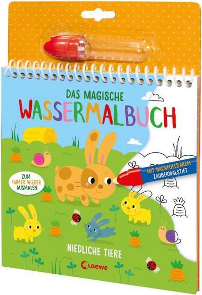 Das magische Wassermalbuch - Niedliche Tiere