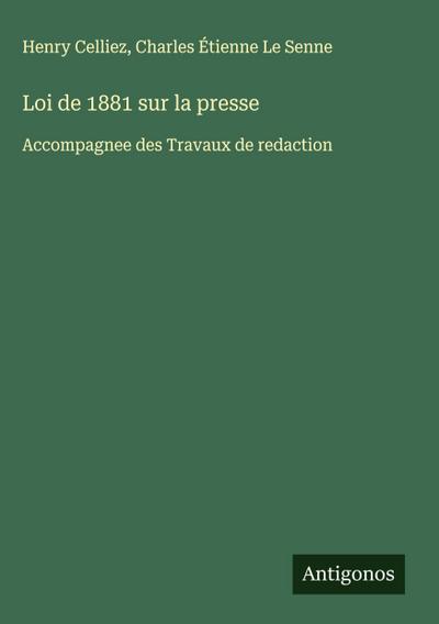 Loi de 1881 sur la presse