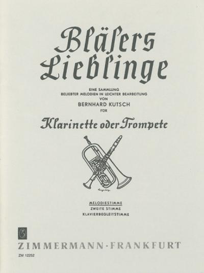Bläsers Lieblinge, Klarinette (Trompete), Melodie-Ausgabe