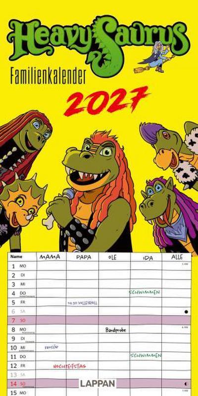 HeavySaurus Familienkalender 2027