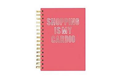 Hard Bound Journal: Shopping is my Cardio - Hardcover-Notizbuch mit stabiler Ringbindung: Shoppen ist mein Ausdauersport