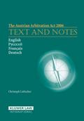 Austrian Arbitration Act 2006: Text and Notes