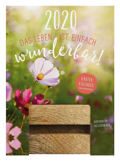 Das Leben ist einfach wunderbar 2020: Aufstell-Kalender mit Holzklotz