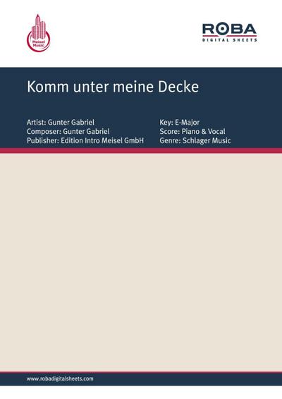 Komm unter meine Decke