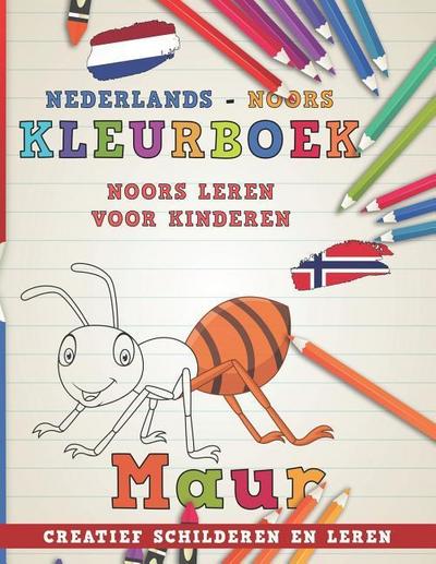 Kleurboek Nederlands - Noors I Noors Leren Voor Kinderen I Creatief Schilderen En Leren