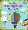 Das dicke Kindergarten-Malbuch: Draußen unterwegs