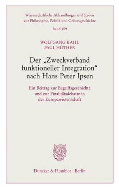 Der "Zweckverband funktioneller Integration" nach Hans Peter Ipsen.