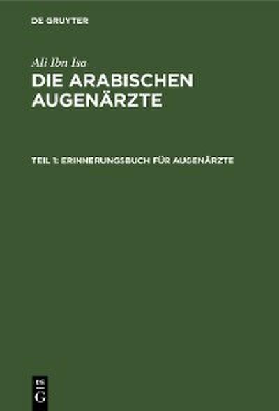 Erinnerungsbuch für Augenärzte