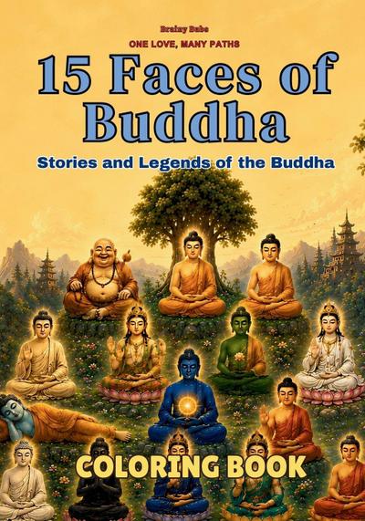 15 Faces of Buddha Coloring Book