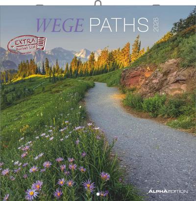 Wege 2026 - Broschürenkalender 30x30 cm (30x60 geöffnet) - Kalender mit Platz für Notizen - Paths - Bildkalender - Wandplaner - Naturkalender