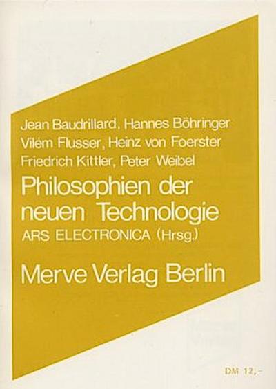 Philosophien der neuen Technologien