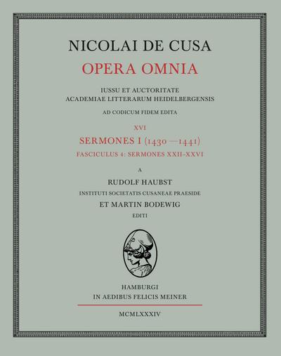 Nicolai de Cusa Opera omnia