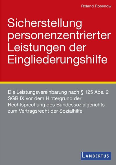 Sicherstellung personenzentrierter Leistungen der Eingliederungshilfe