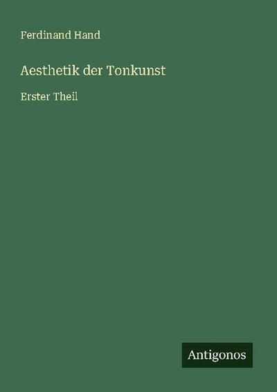 Aesthetik der Tonkunst
