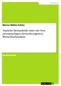 Typische Bestandteile eines ein- bzw. zweisprachig