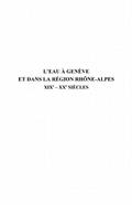 Eau a Geneve et dans region rhone-alpes