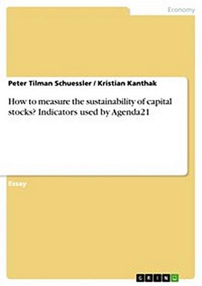 How to measure the sustainability of capital stocks? Indicators used by Agenda21