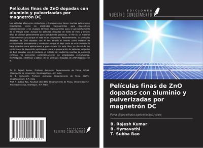 Películas finas de ZnO dopadas con aluminio y pulverizadas por magnetrón DC