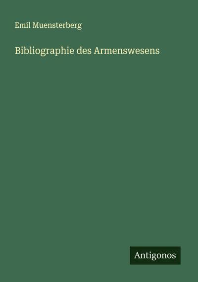 Bibliographie des Armenswesens