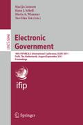 Electronic Government: 10th International Conference, EGOV 2011, Delft, The Netherlands, August 29 -- September 1, 2011, Proceedings Marijn Janssen Ed