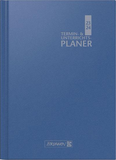 BRUNNEN 1075760304 Wochenkalender Lehrerkalender Termin- & Unterrichtsplaner 2023/2024 Lehrer-Sortiment 2 Seiten = 1 Woche Überformat A4: 23 x 29,7 cm Baladek-Einband blau