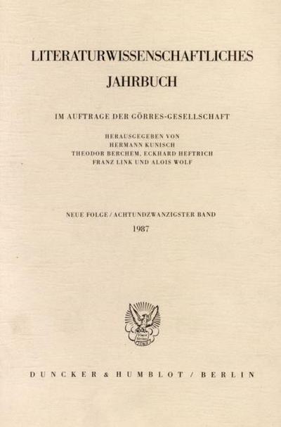 Literaturwissenschaftliches Jahrbuch