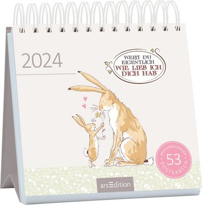 Postkartenkalender Weißt du eigentlich, wie lieb ich dich hab? 2024