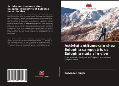 Activité antitumorale chez Eulophia campestris et Eulophia nuda : In vivo