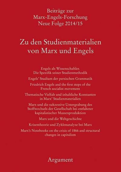 Zu den Studienmaterialien von Marx und Engels