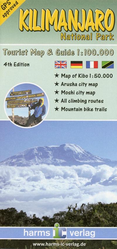 Kilimanjaro National Park Tourist Map & Guide 1 : 100.000