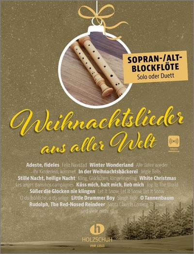 Weihnachtslieder aus aller Welt - Sopran-/Altblockflöte