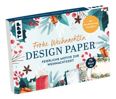 Design Paper A5 Frohe Weihnachten. Mit Handlettering-Grundkurs