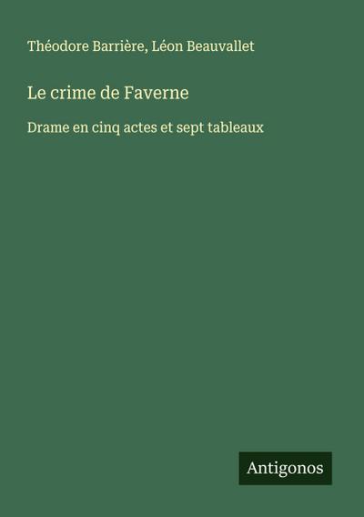Le crime de Faverne