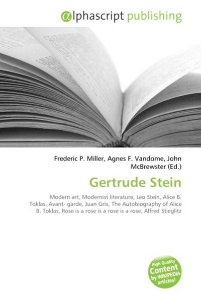 Gertrude Stein - Frederic P. Miller