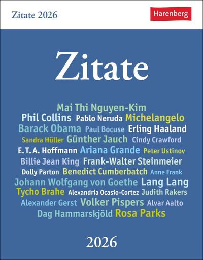 Zitate Tagesabreißkalender 2026