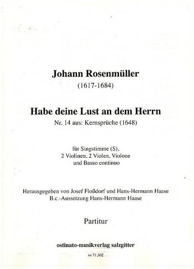 Habe deine Lust an dem Herren fürGesang, 2 Violinen, 2 Violen, Violone
