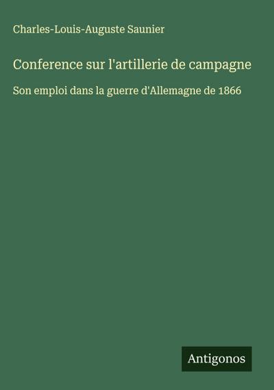Conference sur l’artillerie de campagne