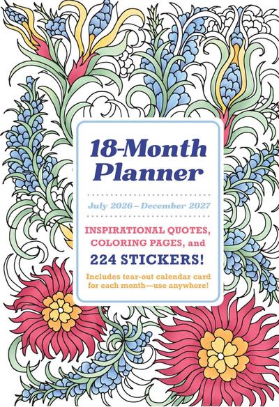 18-Month Coloring Planner: July 2026-December 2027