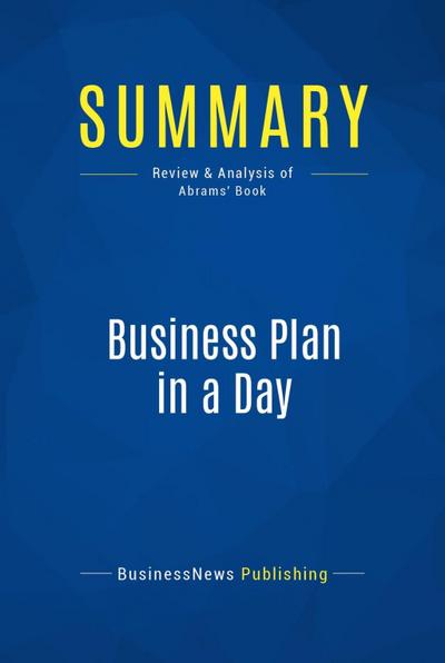Summary: Business Plan in a Day