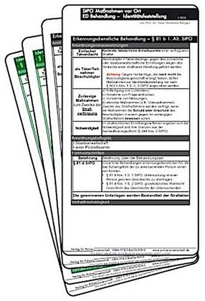Einsatzkarten StPO Maßnahmen vor Ort, ED Behandlung - Identitätsfeststellung