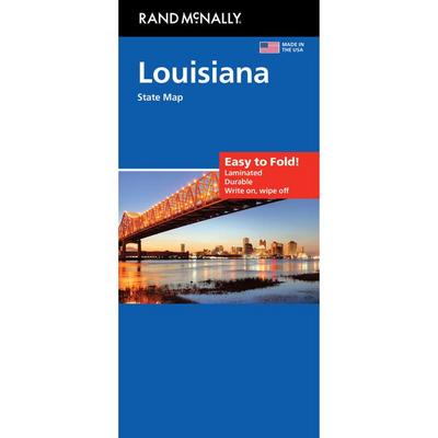 Louisiana Easy to Fold State Map