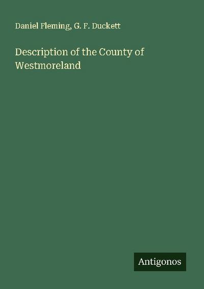Description of the County of Westmoreland