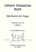 Die Kunst der Fuge Contra-punctus 10 für 4 Blockflöten (SATB)