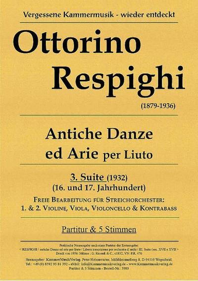 Suite Nr.3für Laute für Streichorchester