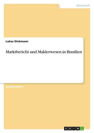 Marktbericht und Maklerwesen in Brasilien - Lukas Dickmann