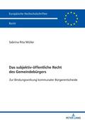 Das subjektiv-öffentliche Recht des Gemeindebürger