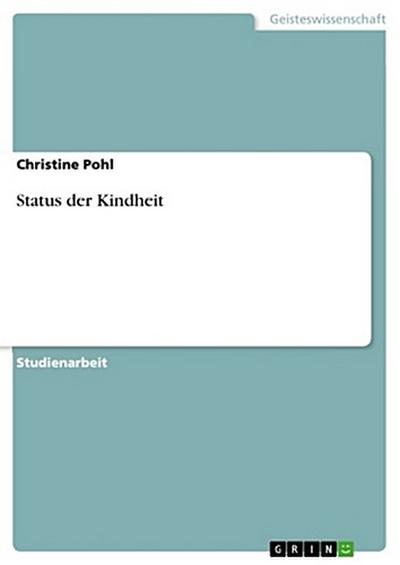 Status der Kindheit