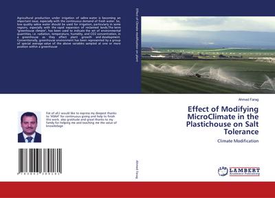 Effect of Modifying MicroClimate in the Plastichouse on Salt Tolerance