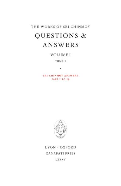 Answers I, tome 1